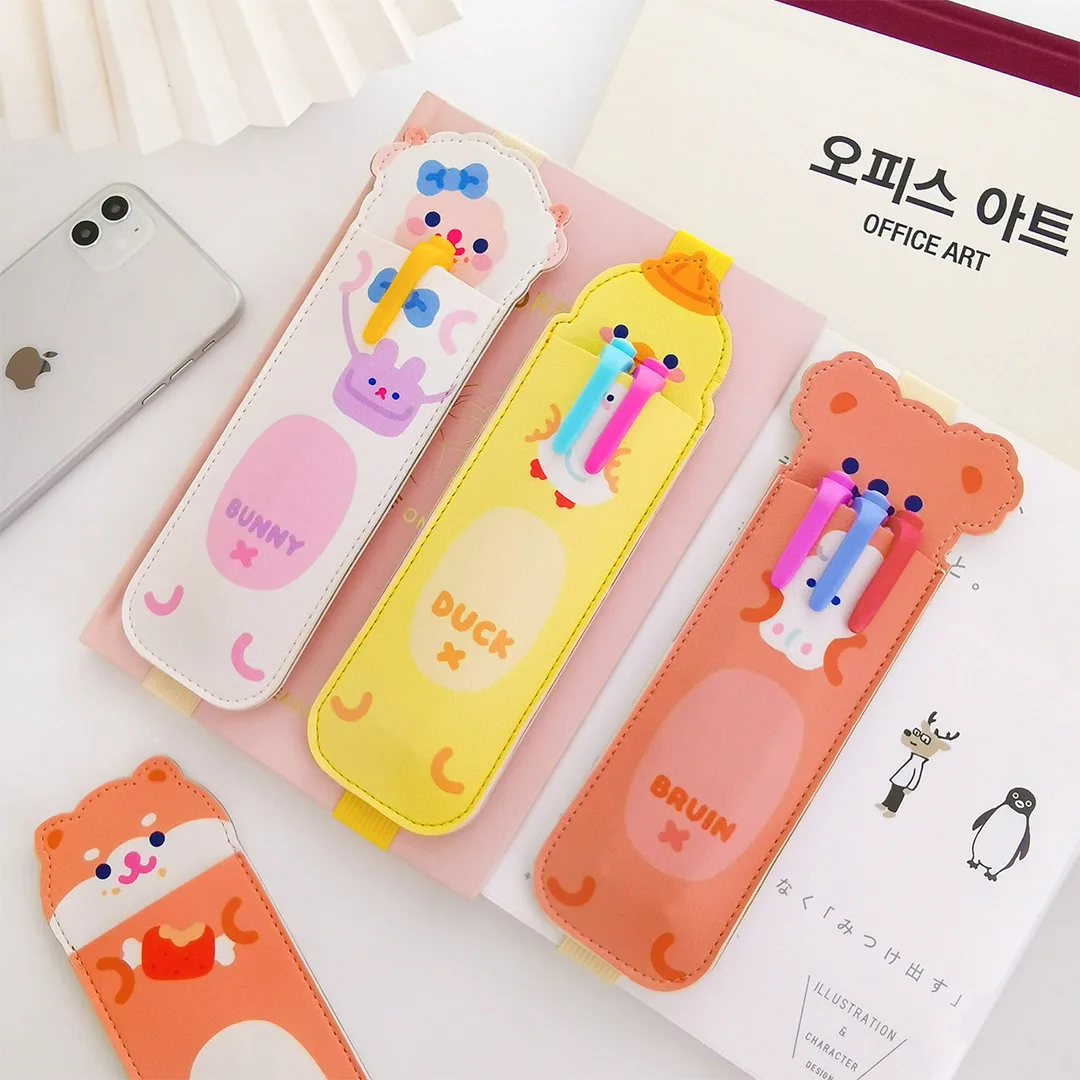 MINKYS Новое поступление Kawaii Медведь Портативный чехол для ручки милые животные из