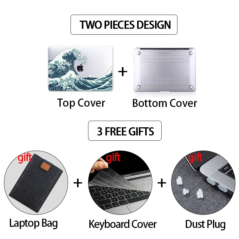 MTT 2020 для Macbook Air 13 Чехол M1 A2337 Pro 15 16 11 12 дюймов чехол ноутбука с клавиатурой США a2338