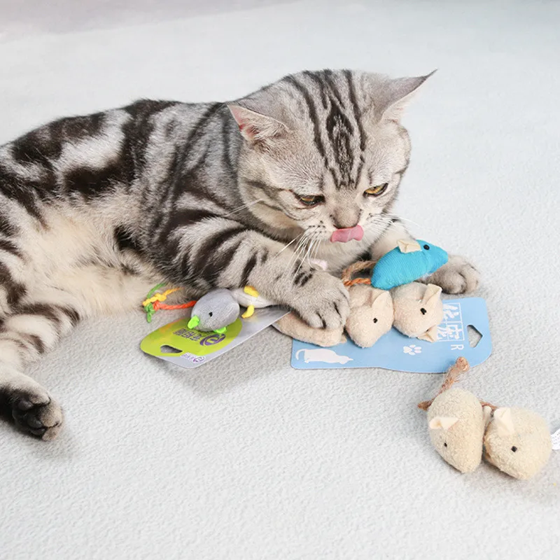 

3 шт./лот Смешанная игрушка для домашних животных, мышь С Кошачьей Мятой, игрушки для кошек, веселая плюшевая мышь, игрушка для котят, аксессу...