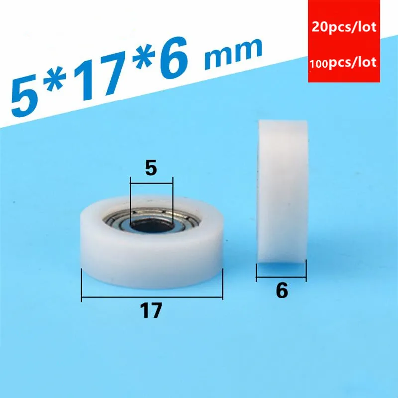 Плоские роликовые подшипники 695ZZ POM 5x17x6 мм