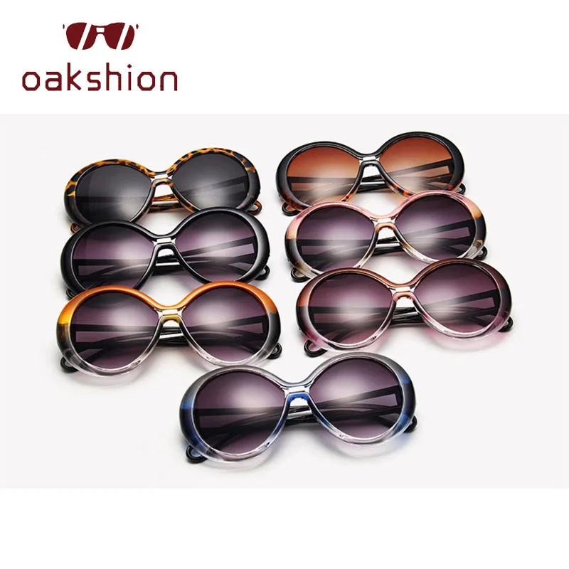 

oakshion Fashion Trendy Round Sunglasses Women Men Classic Gradient Big Frame Sun Glasses Female Vintage Eyewear Goggles UV400