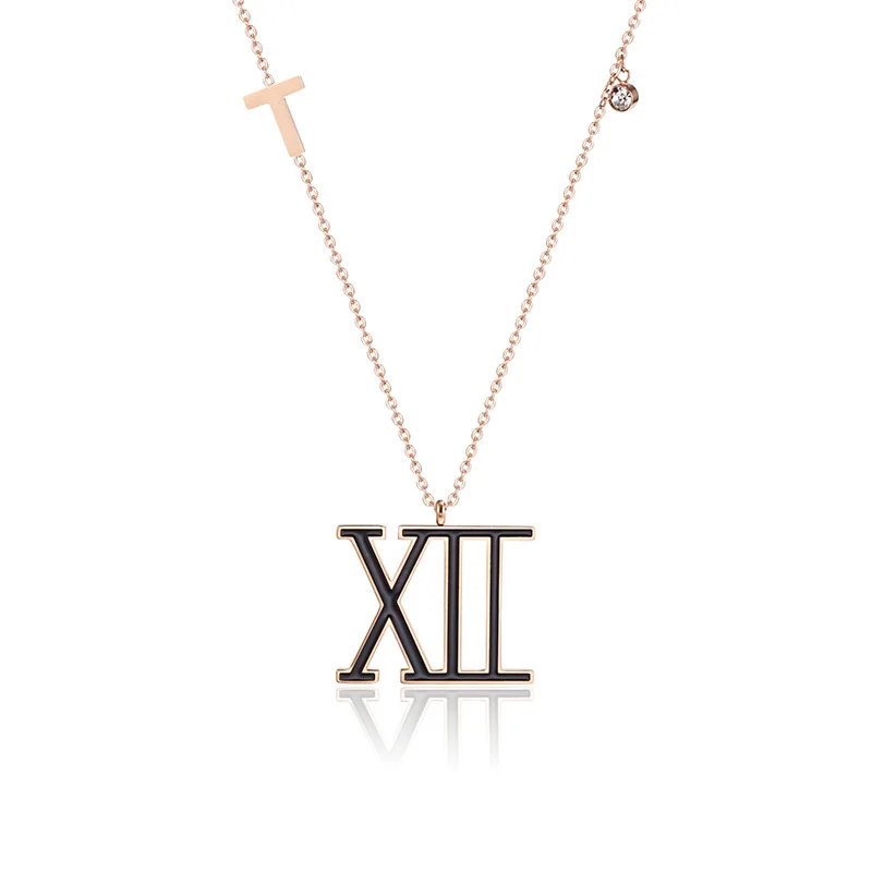 Женское Ожерелье свитер из нержавеющей стали ожерелье с буквами и кубическим