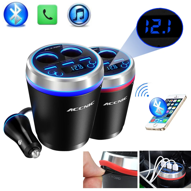 Музыкальный mp3 плеер Accnic C1 TF/Miscro SD гарнитура Bluetooth автомобильный комплект FM
