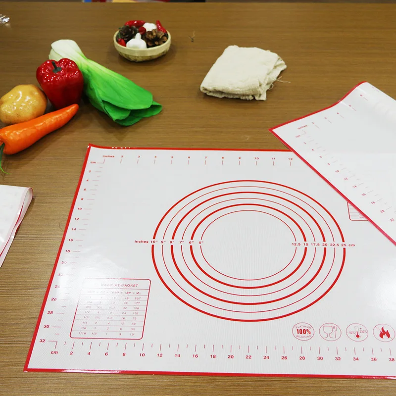 Уплотненный антипригарный силиконовый коврик для выпечки многоразовый весы