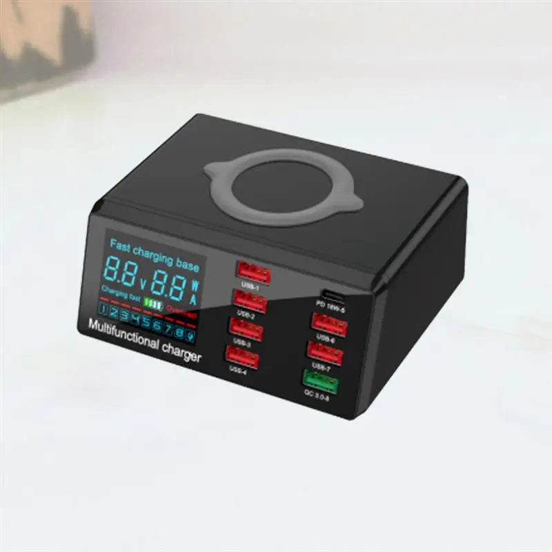 QC3.0 зарядка PD Type C 18 Вт Беспроводное зарядное устройство Портативный USB телефон