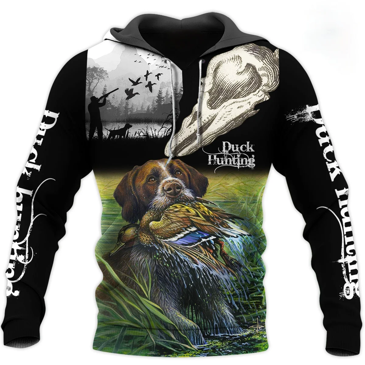 

Универсальный костюм для охоты с 3D рисунком, новинка, модная Осенняя Толстовка/худи/толстовка на молнии, забавная уличная одежда унисекс