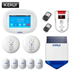 KERUI K52 WIFI GSM сигнализация 4,3-дюймовый Полноцветный сенсорный дисплей умная Голосовая подсказка Домашняя безопасность беспроводная Buglar сигнализация