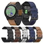 Ремешок из натуральной кожи для Garmin Fenix 5X 6X, быстро прилегающий браслет для наручных часов Garmin Fenix 5X Plus 6X Pro Fenix 3, 26 мм