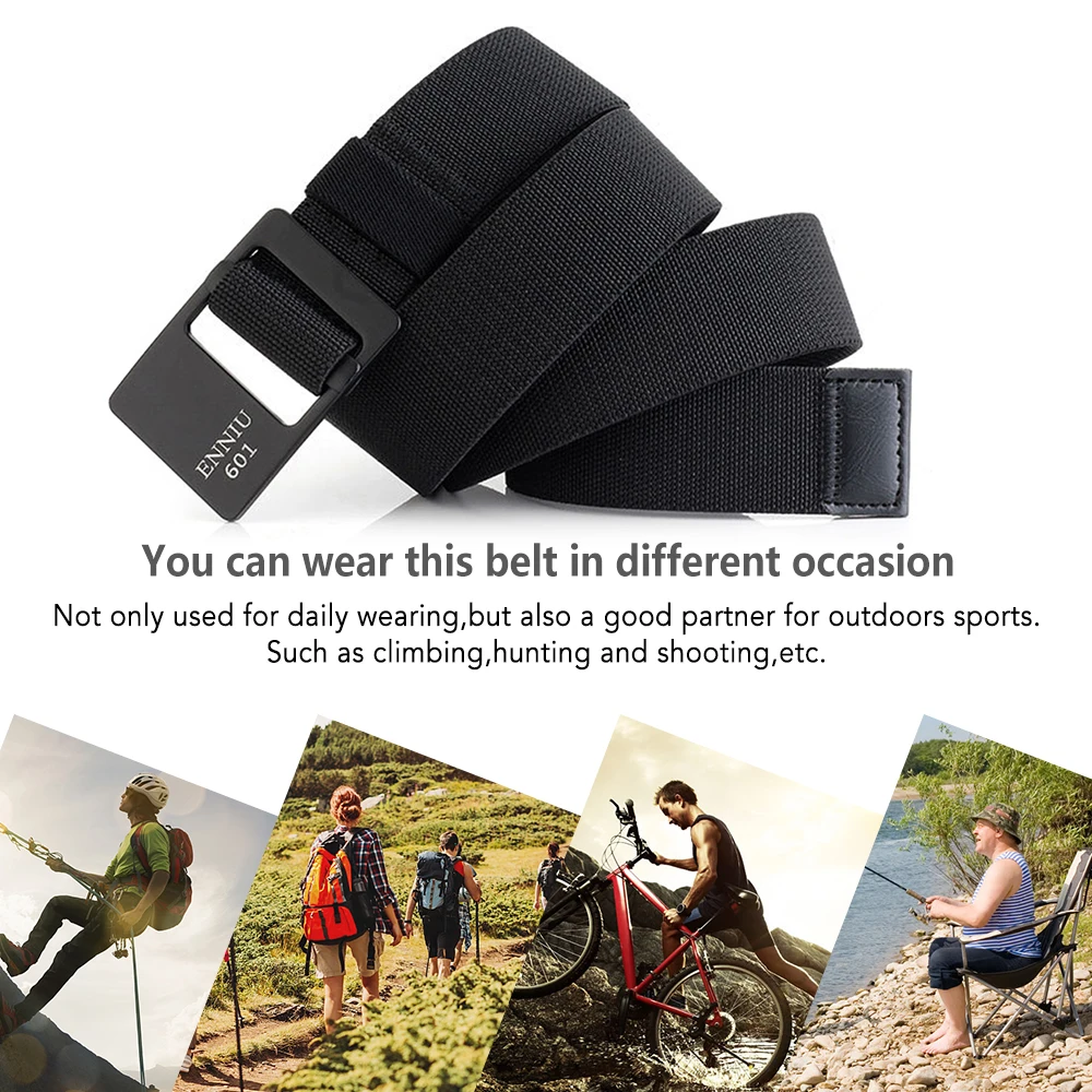 

Unisex Adjustable Webbing Belt 47.2 Inch Foldable Belts Casual Web Belt For Outdoor Camping Hunting Training Sports Equipment