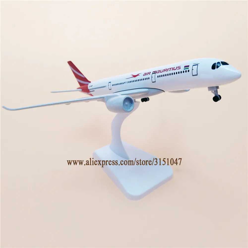 20 см AIR Mauritius Airbus 350 A350 Airways модель самолета из сплава металла литье под давлением