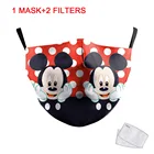 1 шт., милая моющаяся Тканевая маска Disney Mickey для детей и взрослых, PM 2,5, многоразовые защитные маски от пыли, Мультяшные Детские маффли для рта