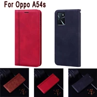 cph2273 flip phone cover for oppo a54s case magnetic card protective book on for oppo a 54s case wallet leather etui hoesje bag