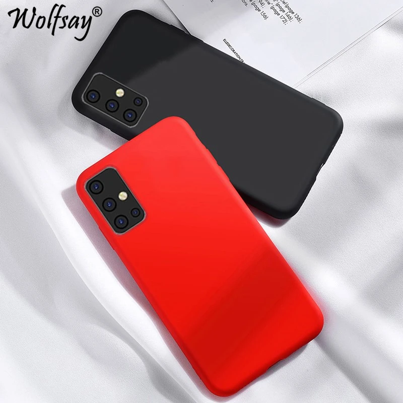 Яркий ТПУ чехол для Samsung Galaxy S20 мягкий однотонный Жидкий телефона Ultra/S20 Plus |