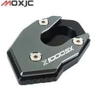 cnc aluminum alloy motorcycle foot side stand pad plate kickstand enlarger support extension for kawasaki z1000sx all years