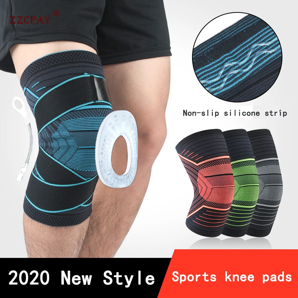 

2020 New Sports Protective Basketball Knee Pads Silicone Anti-Slip, Collision Knee Sleeve Knee Joint Support Knee pads for Work