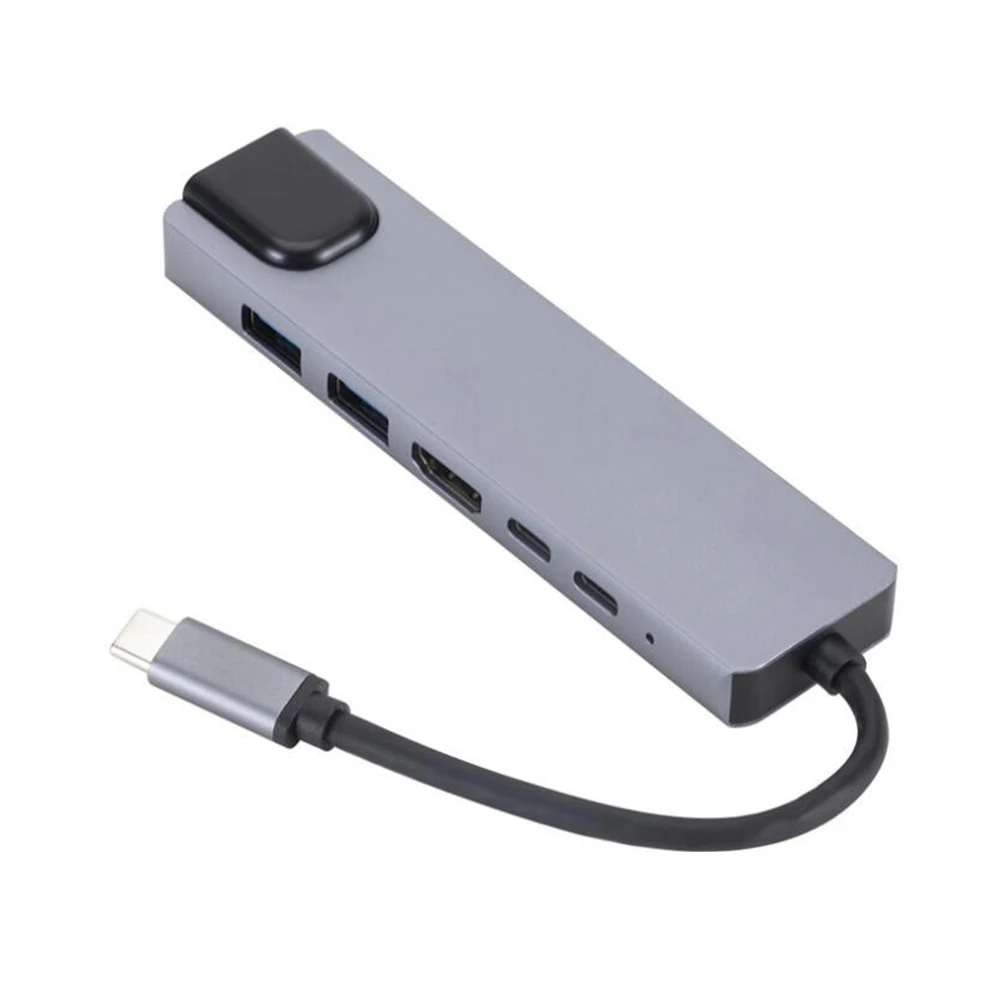 Зарядное устройство Type C для rj45 hdmi PD концентратор 6 в 1 гигабитный Ethernet Lan 4K Mac book Pro
