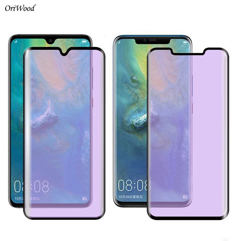 Защитное стекло 3D для Huawei P30 Pro Mate 20 RS закаленное с защитой от синего излучения OPPO