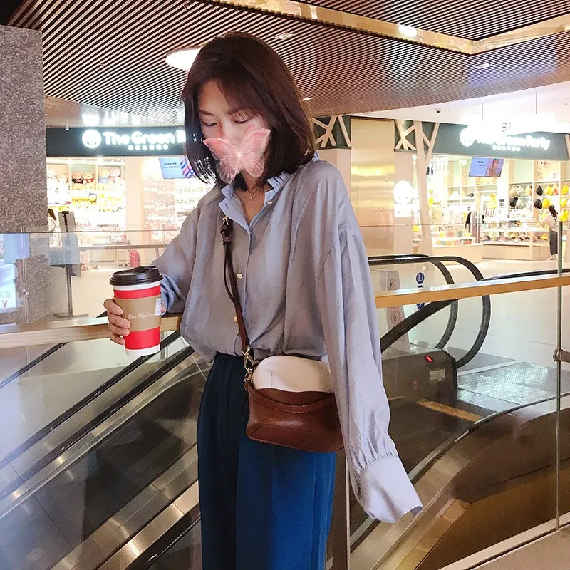 

Kawaii Ladies Genuine Leather Small Bag Colors Panelled Handbag Casual Pouch 2021 New Fashion Cute Crossbody Women Shoulder Bags