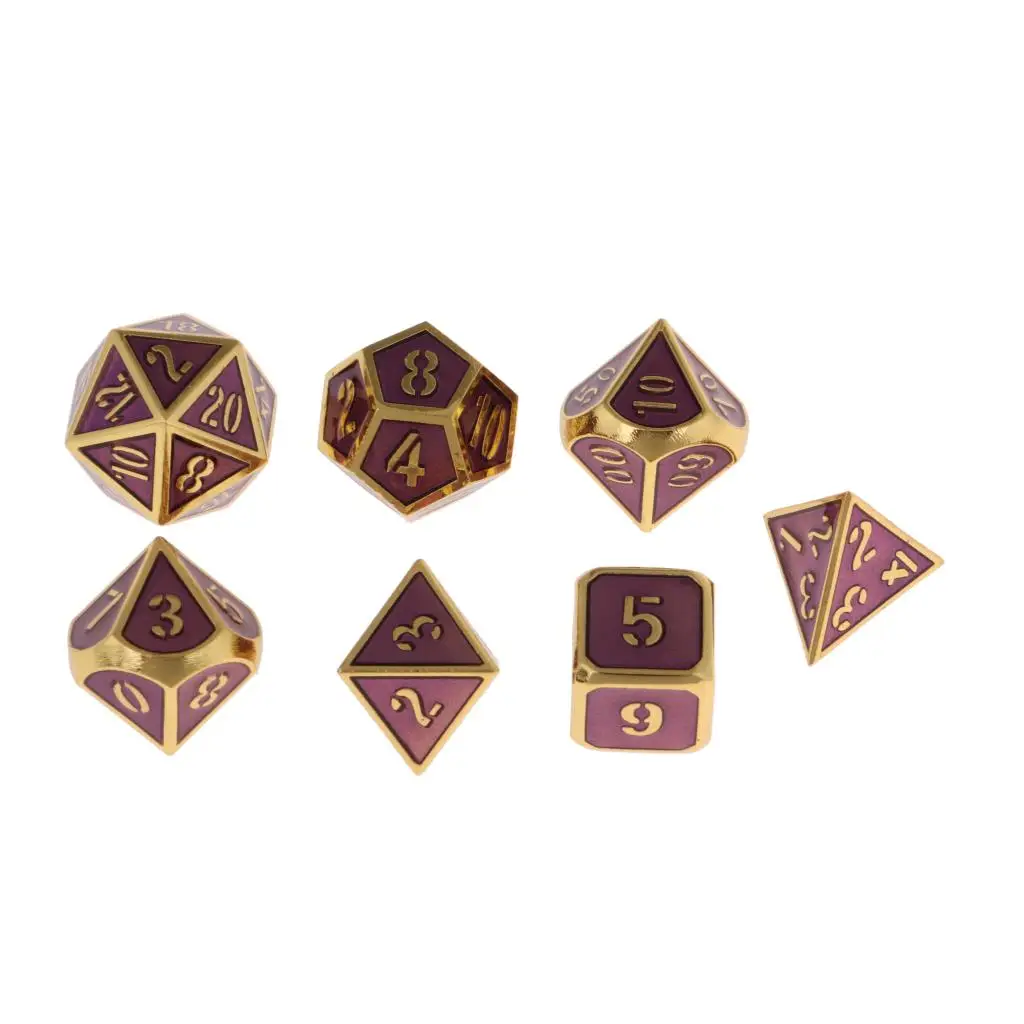 7 шт многогранные кости D & игральные D4 D6 D8 D10 D20 набор для подземелий и драконов RPG