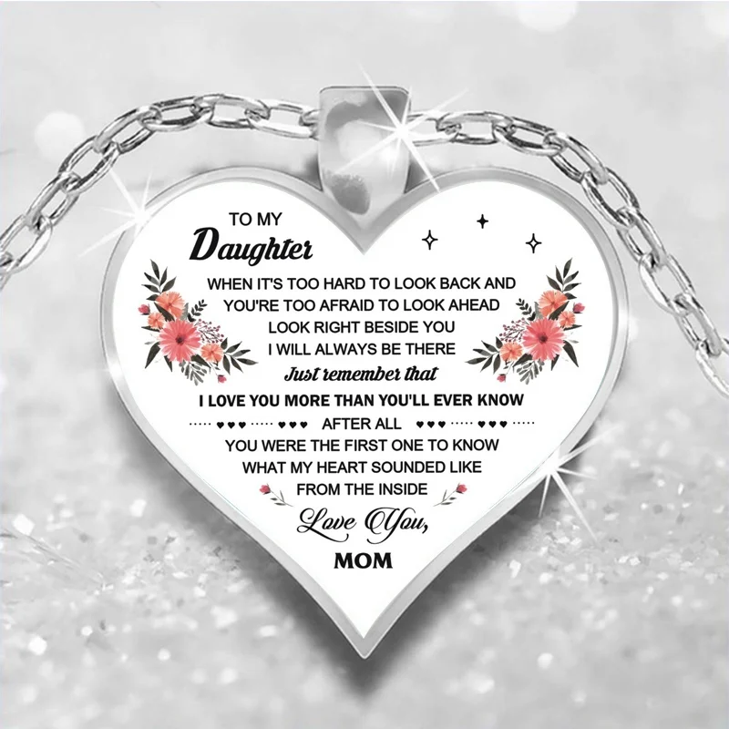 Дочке с подвеской в форме сердца роза цветок девушка красивые колье для девочек