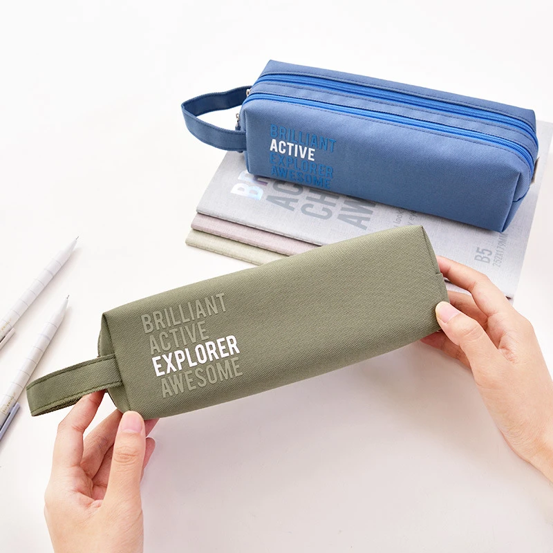 1 шт. Cteative Большой Вместительный школьный Чехол Карандаш s сумки тканевый чехол