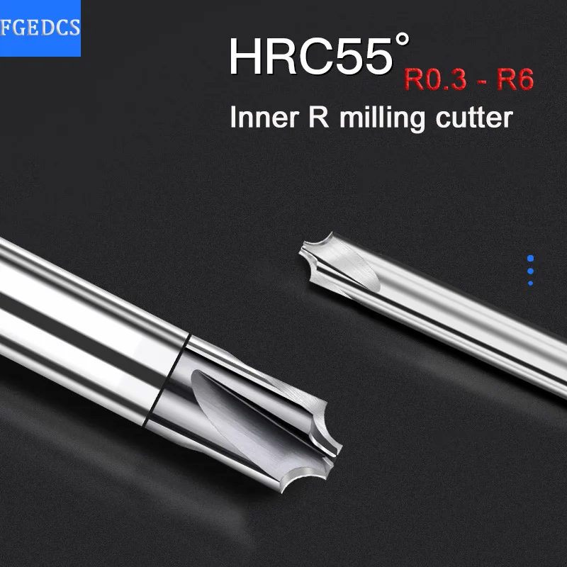 Carbide Radius Corner Rounding Cutter End Mill 12mm CNC Tools R0.5 R1 R2 R3 6 Inner R Chamfering Router Bit Aluminum | Инструменты