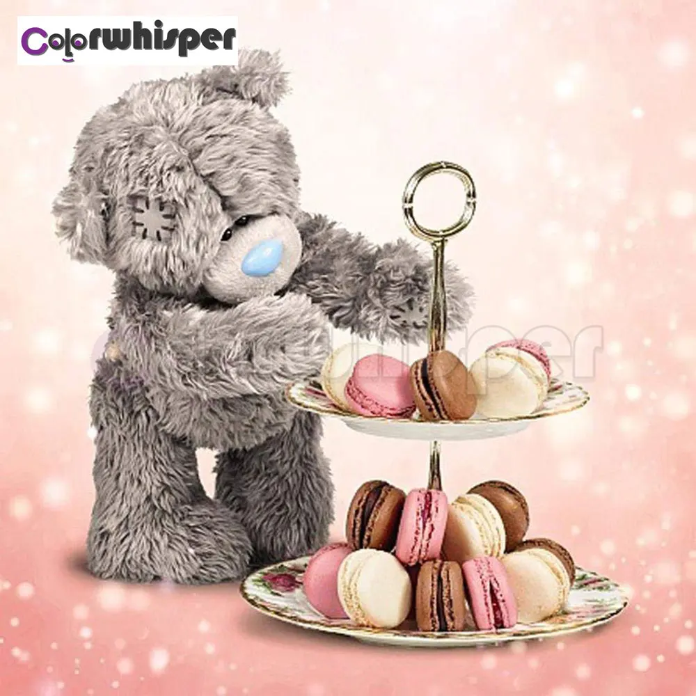 4 Алмазная картина Полная площадь/круглый мультфильм Животные медведь Детский плюшевый медвежонок девочка мальчик Алмазная вышивка крестиком 726DP - Цвет: 4