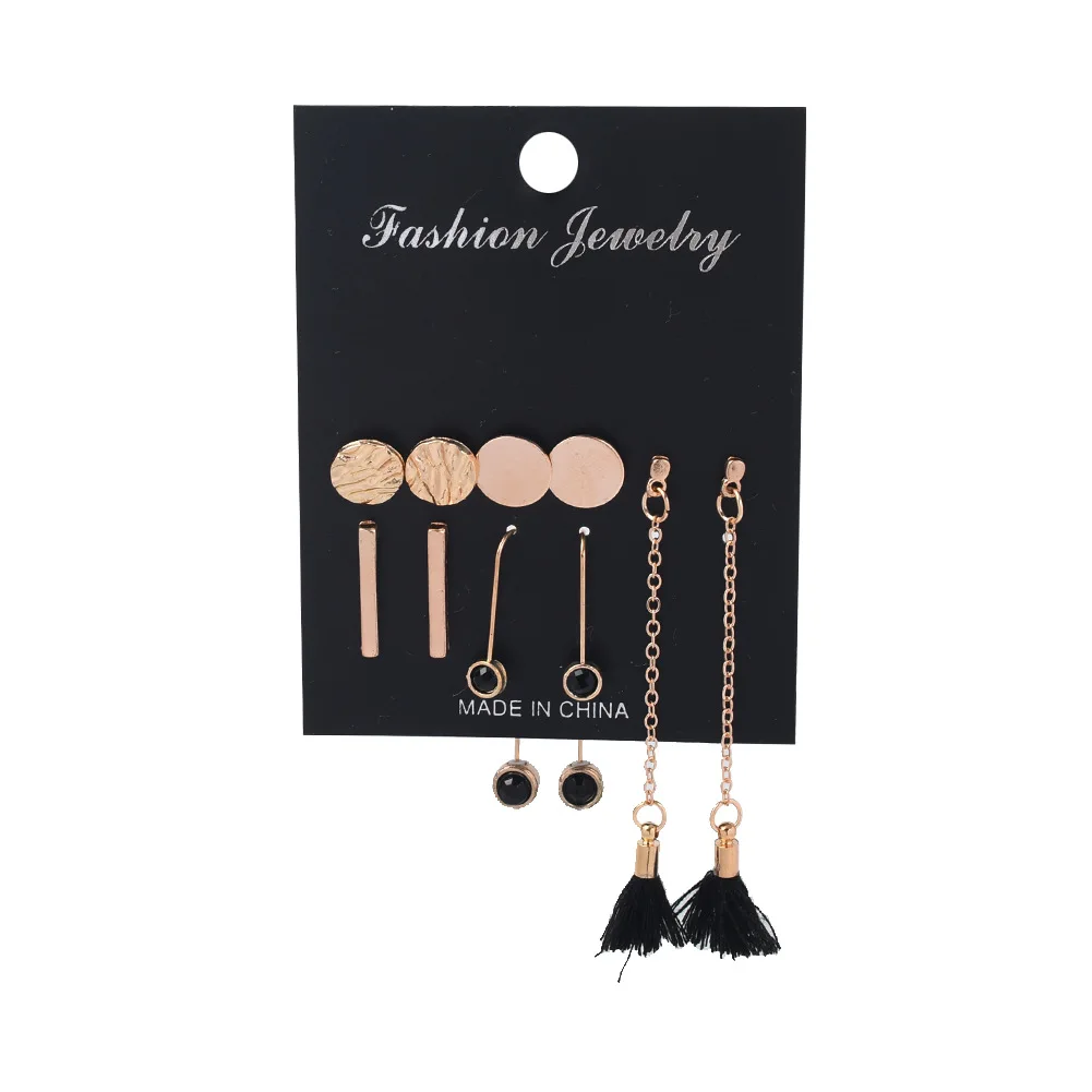 Набор женских серег серьги-гвоздики с жемчугом геометрическими кристаллами