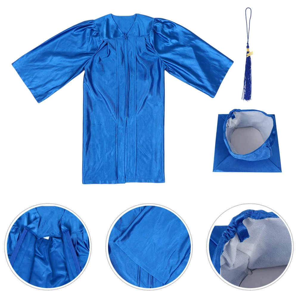 

1 Set Kids Graduation Gown Preschool Kindergarten Graduation Dress with Cap