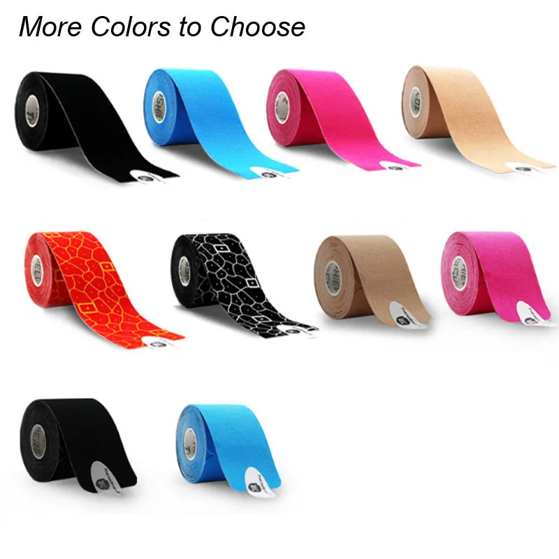 Кинезиологическая лента 5 см х м эластичный бандаж хлопковая клейкая спортивная