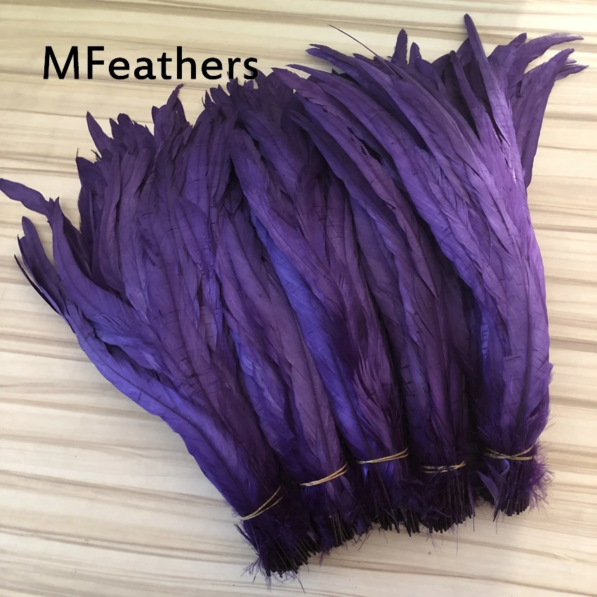 100 шт. пурпурный цвет Петух Куриные перья 35-40 см маска на Хэллоуин головной убор