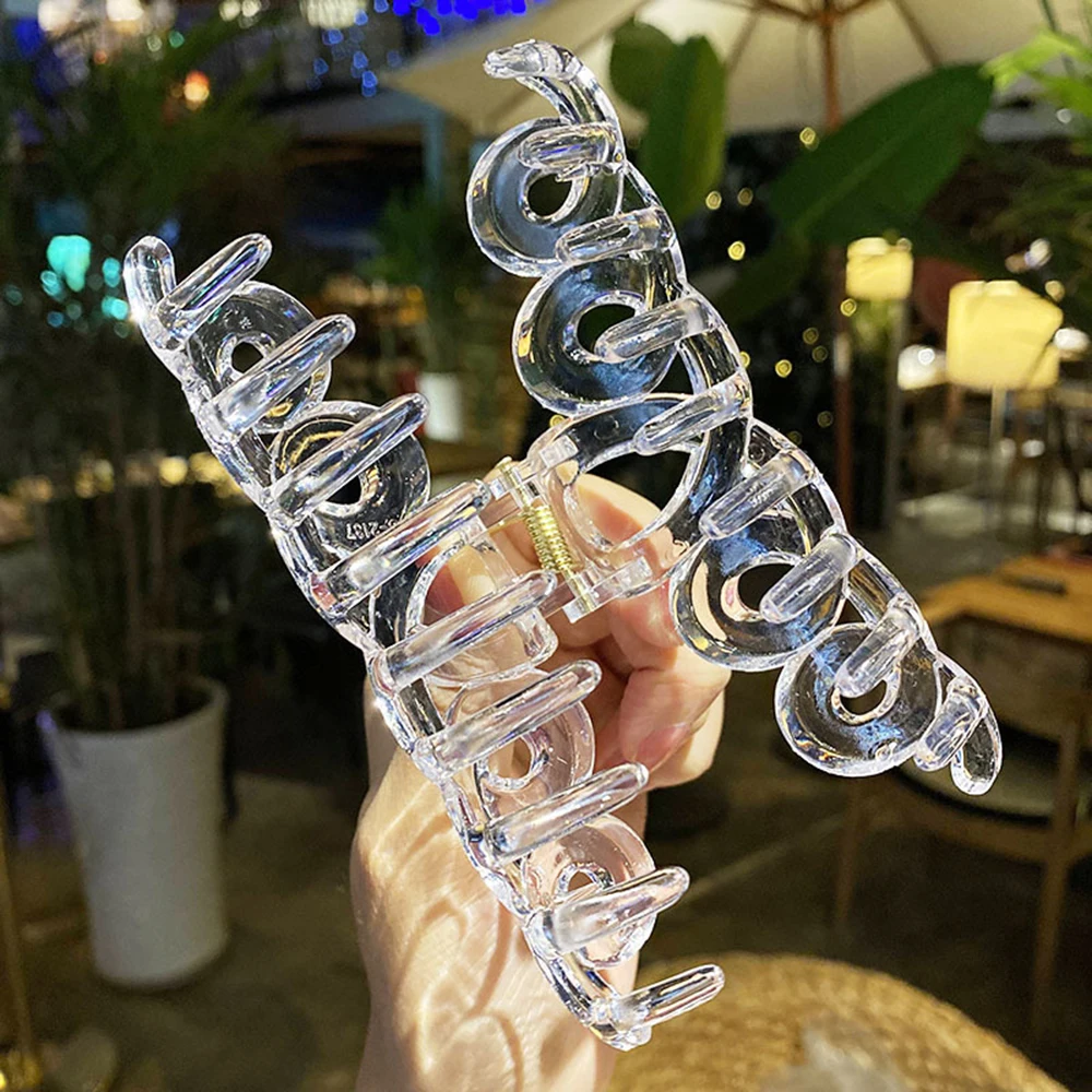 

2021 Fashion New Big Barrette Crab Hair Claws Bath Hair Claw Ponytail Clip Large Hair Clamps Claw Clip Fashion Clip For Women