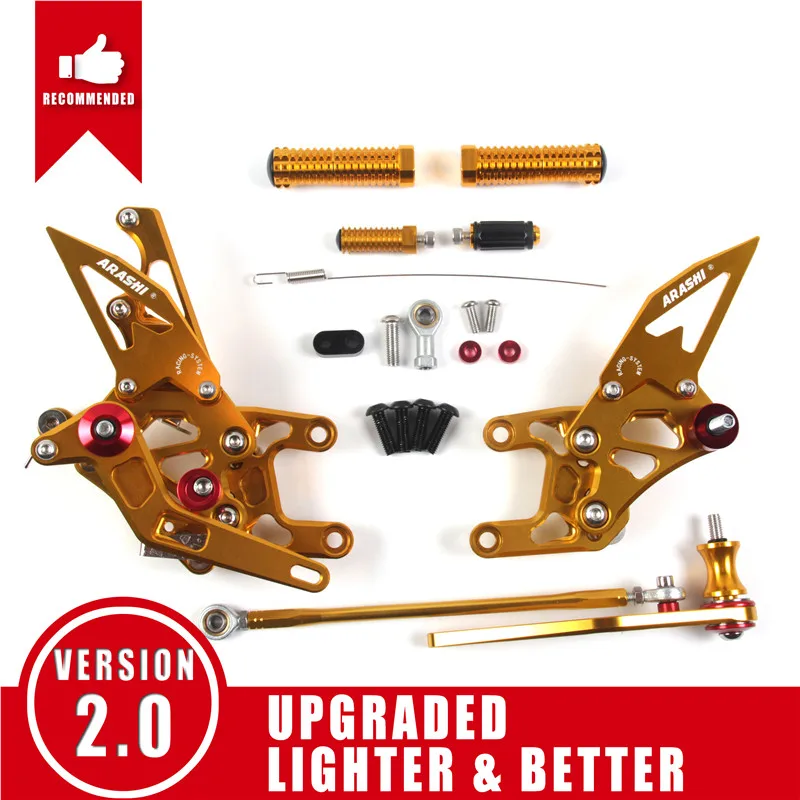 Араши для HONDA CBR1000RR не ABS 2012 2013 ЧПУ Rider регулируемая подножка подножки Rearset CBR 1000 RR - Цвет: Gold