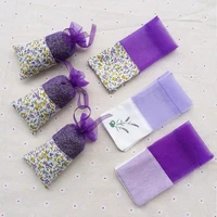 10pcs fancy floral printing lavender empty fragrance pouch sachets bag for relaxing sleeping deep purple lavender sachet bag