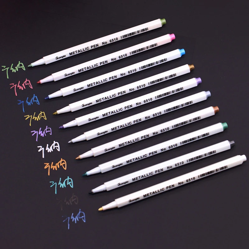 10 шт./компл. металлический цветной художественный маркер творческая Высокая