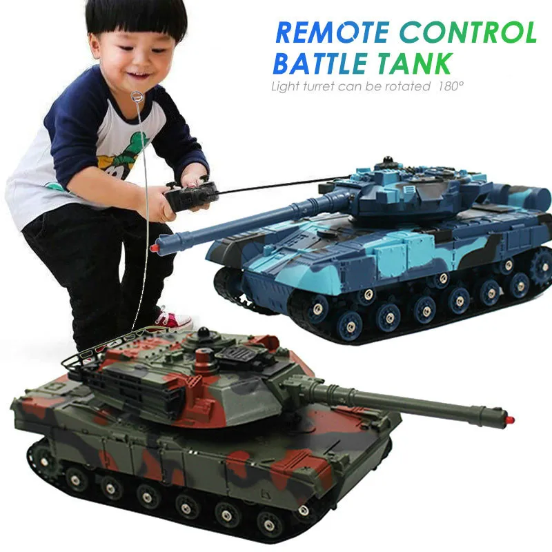 1:24 2 шт Rc боевой танк бой гусеничный колесница поезд симулятор интерес открытый 180