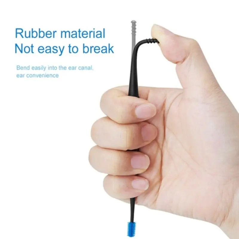 

Silicone Sipral Earpick Double Sided Ear Wax Curette Remover Cleaner Spoon Brush U2JD