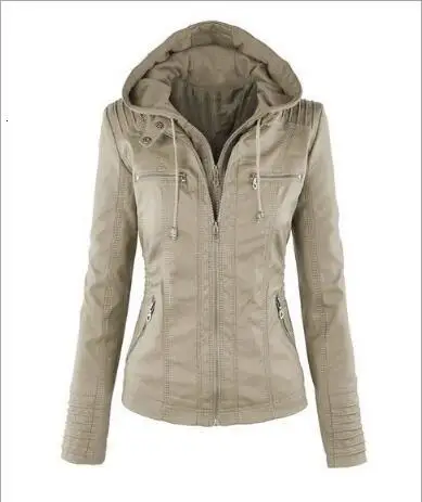 Популярное осенне-зимнее женское пальто для обучения сшитое кожаное