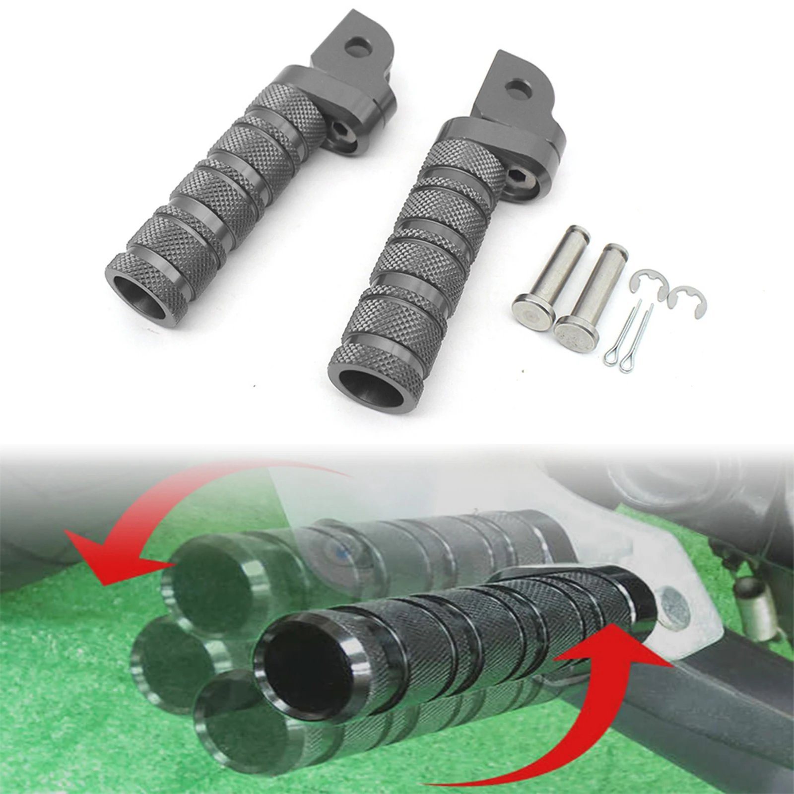 Алюминиевые Подножки для Передней заднего вида подножки ног педали высокого