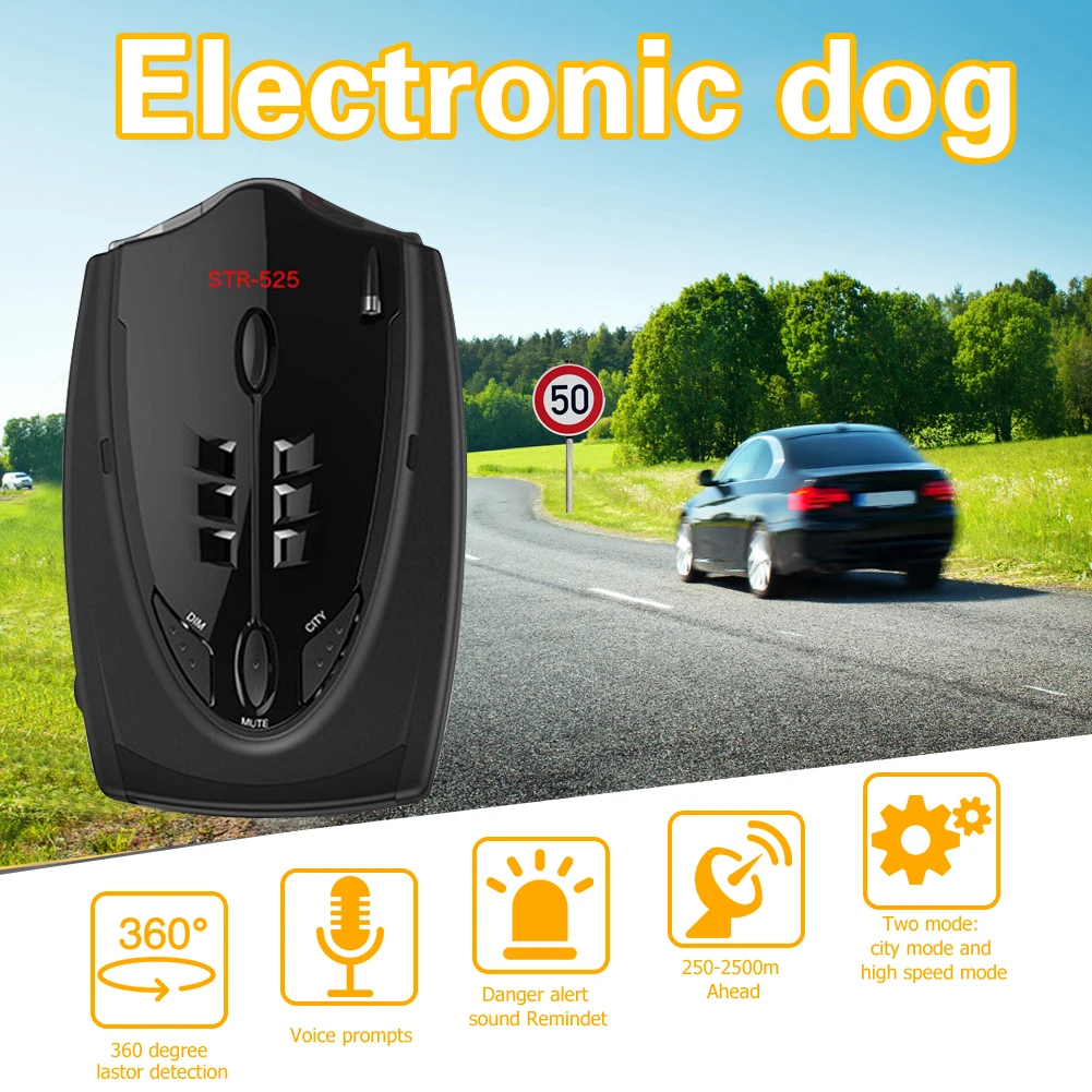 STR 525 Антирадары Английский Русский тайский Голос Авто Автомобиль Скорость