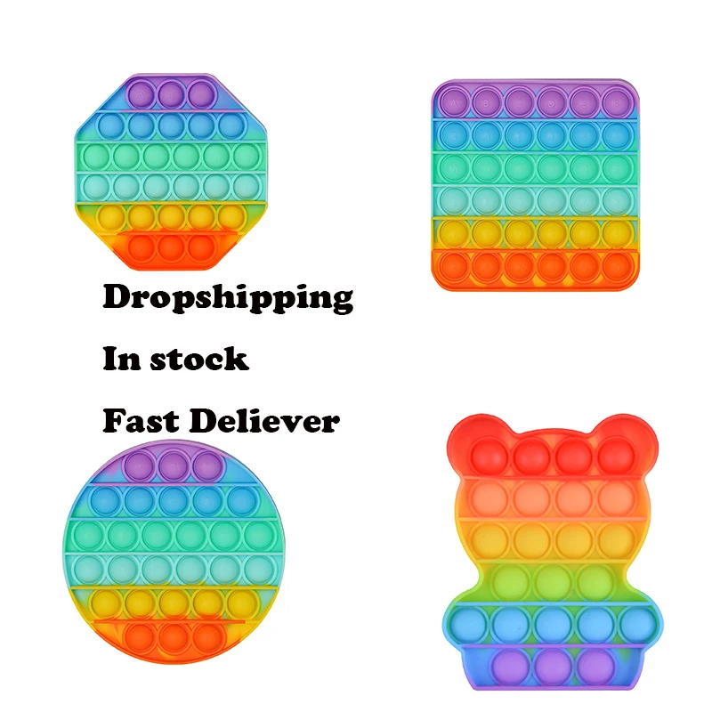 

Hot Push Bubble Fidget Toys Adult Stress Relief Toy Antistress Soft Squishy Gift Anti Stress Box Fidget Toys Gift for Adults