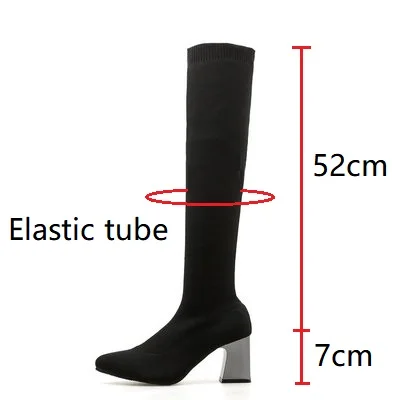 2019 сохраняющие тепло эластичные носки Длинные сапоги пикантные Сапоги выше