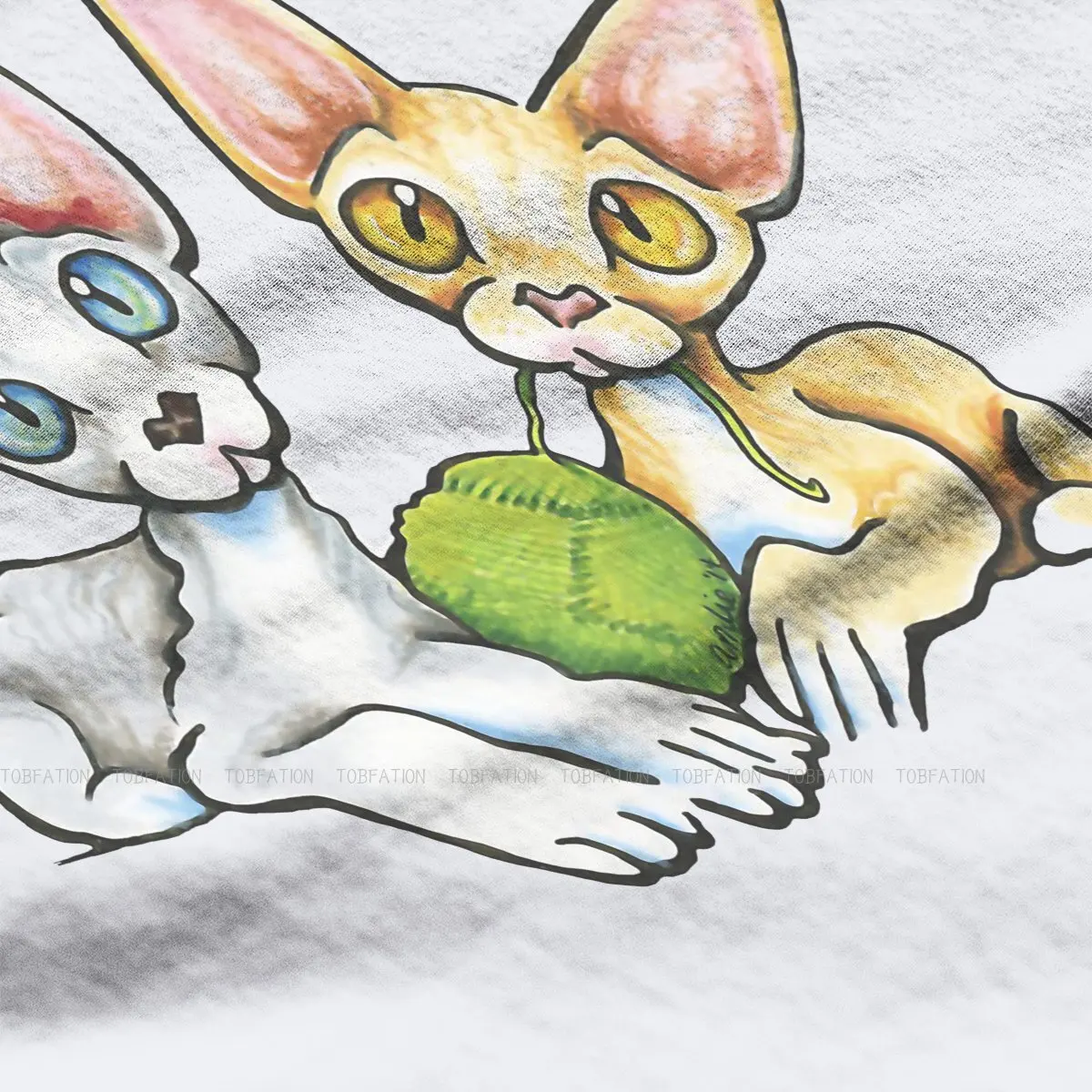 Double Devons Women's T Shirt Canadian Hairless Cat Sphynx Ladies Tees Kawaii O-neck Tops Graphic Tshirt Loose 4XL Fashion | Женская