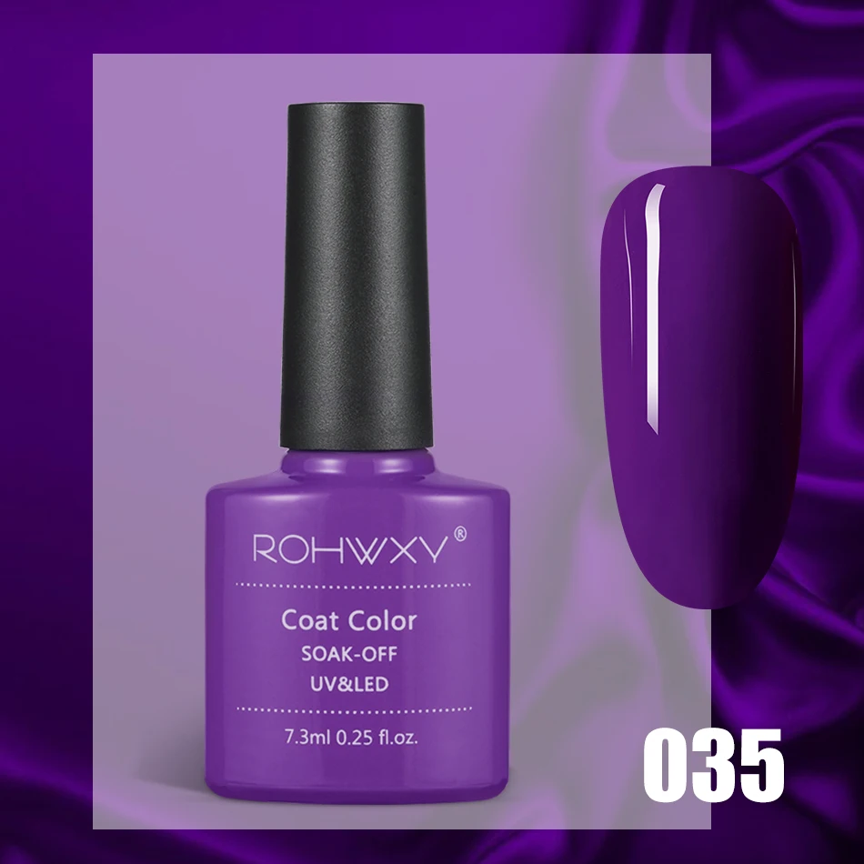 ROHWXY УФ-гель для ногтей Гибридный лак для замачивания ногтей полуперманентный верхний Базовый лак для ногтей все для маникюра Гель-лак - Цвет: A035