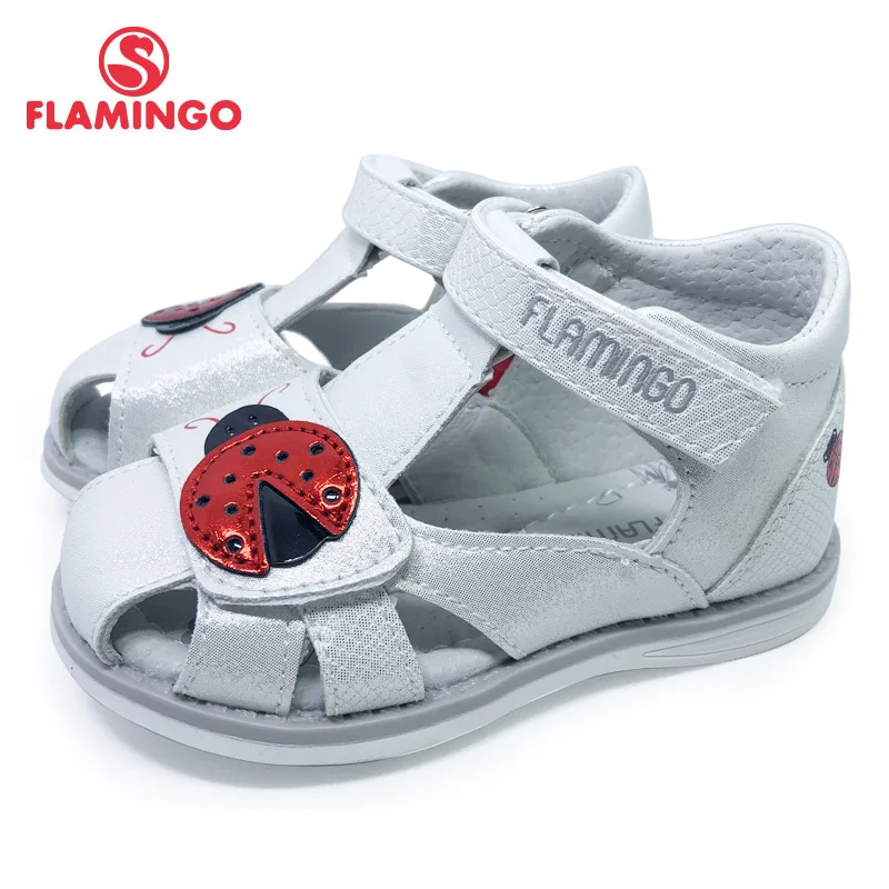 Фламинго 2021 детские сандалии на плоской подошве и застежке липучке арочный