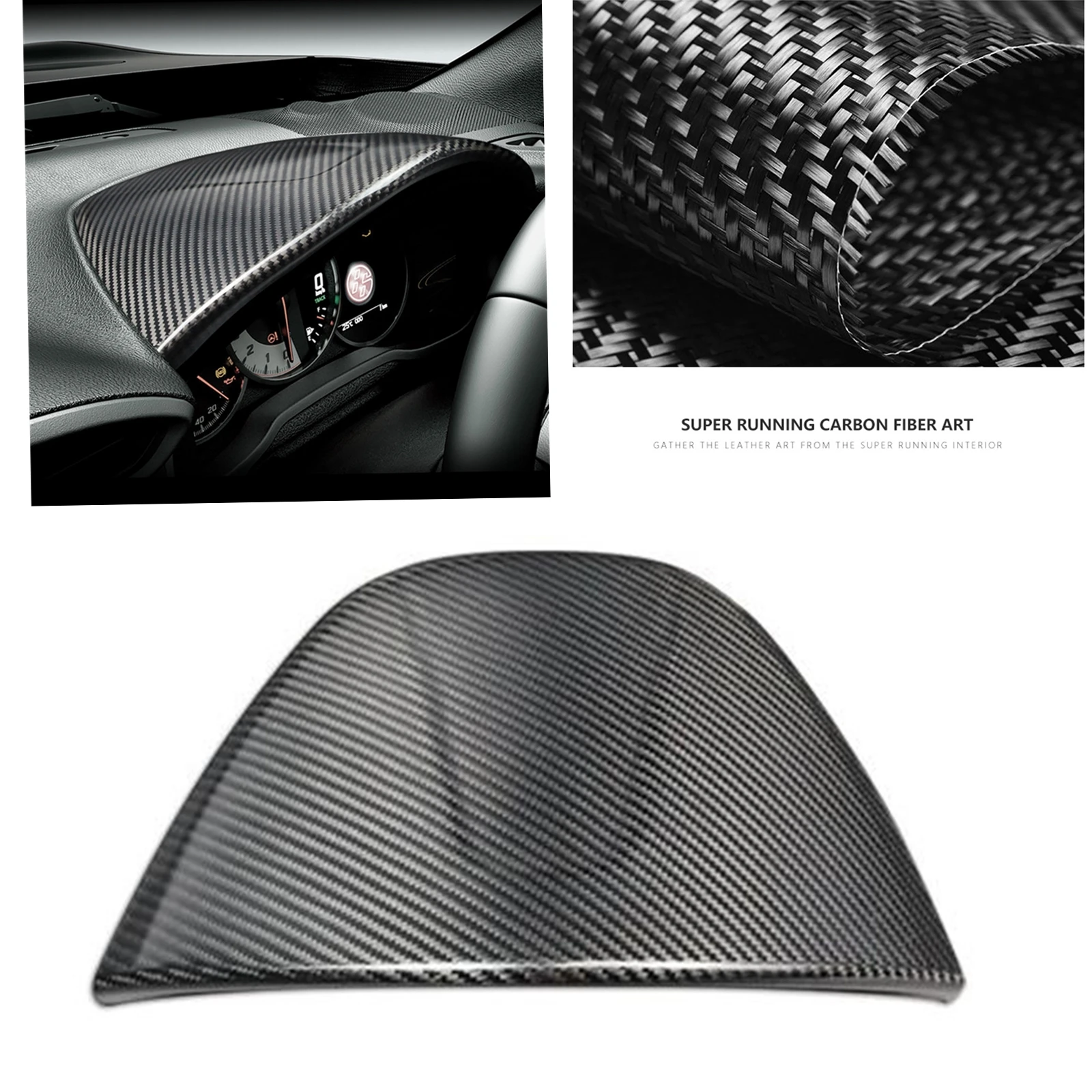 

For TOYOTA GT86 86 Scion FR-S Subaru BRZ 2012-2020 Real Carbon Fiber Front Dashboard Gauge Pod Dash Meter Board Upper Cover Cap