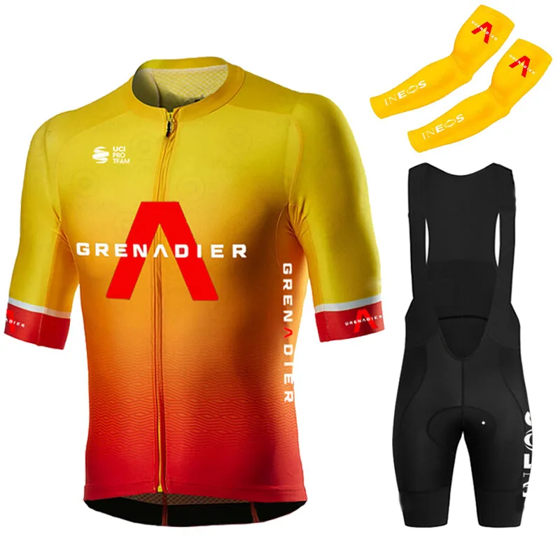 

2021 велосипедный трикотажный комплект команды Ineos Grenadier, велосипедный комплект Ineos Grenadier MTB, велосипедный костюм, комплект с нагрудником, Мужс...