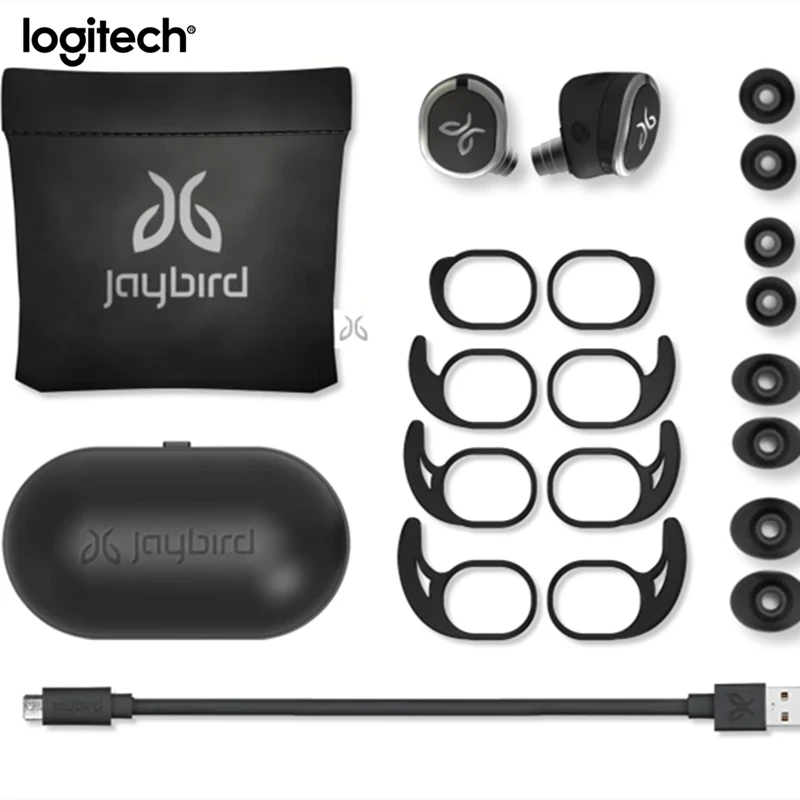 Беспроводные наушники Logitech Jaybird RUN защищенные от пота и водонепроницаемые 12