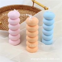 overlapping beads silicone candle mold for diy handmade aromatherapy candle plaster ornaments soap mould handicrafts making tool