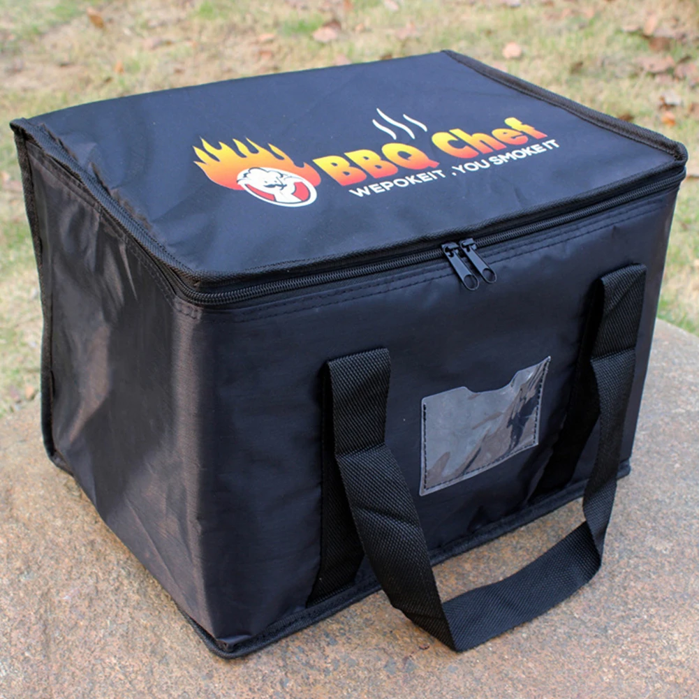 

Lunch Thermal Insulation Pizza Takeaway Food Delivery Bag Drink Carrier Grocery Reusable Restaurant Waterproof Portable Large